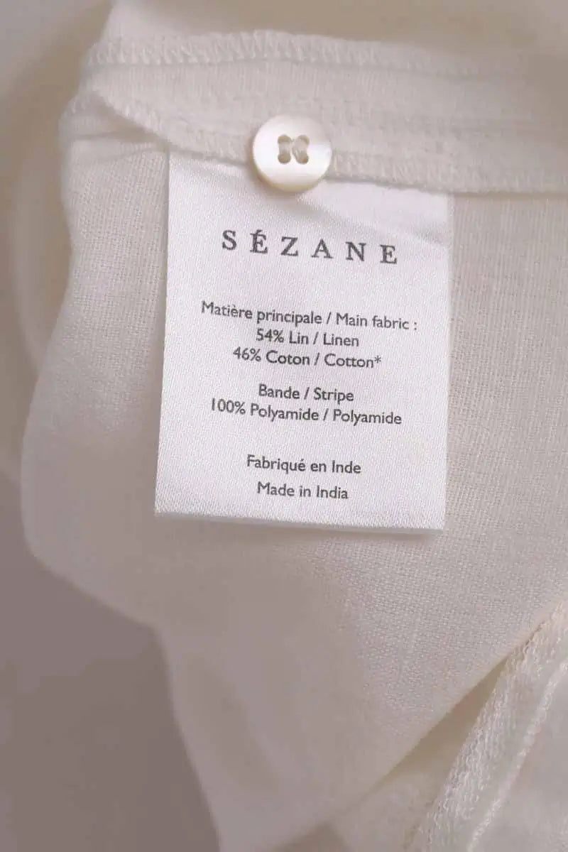 Blouse Sézane Blanc en Lin