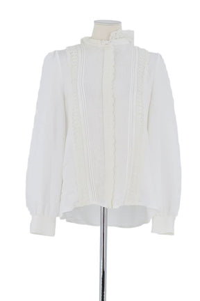 Blouse Sézane Blanc en Polyester, taille L - Seconde Main