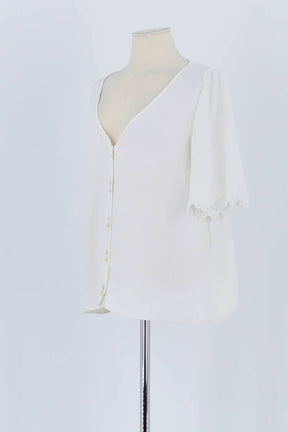 Blouse Sézane Blanc en Polyester
