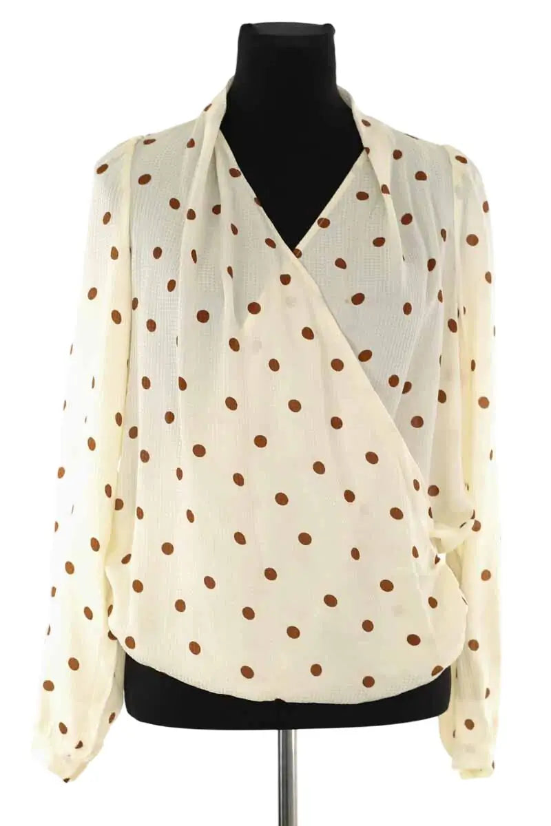 Blouse Sézane Blanc en Soie, taille S - Seconde Main