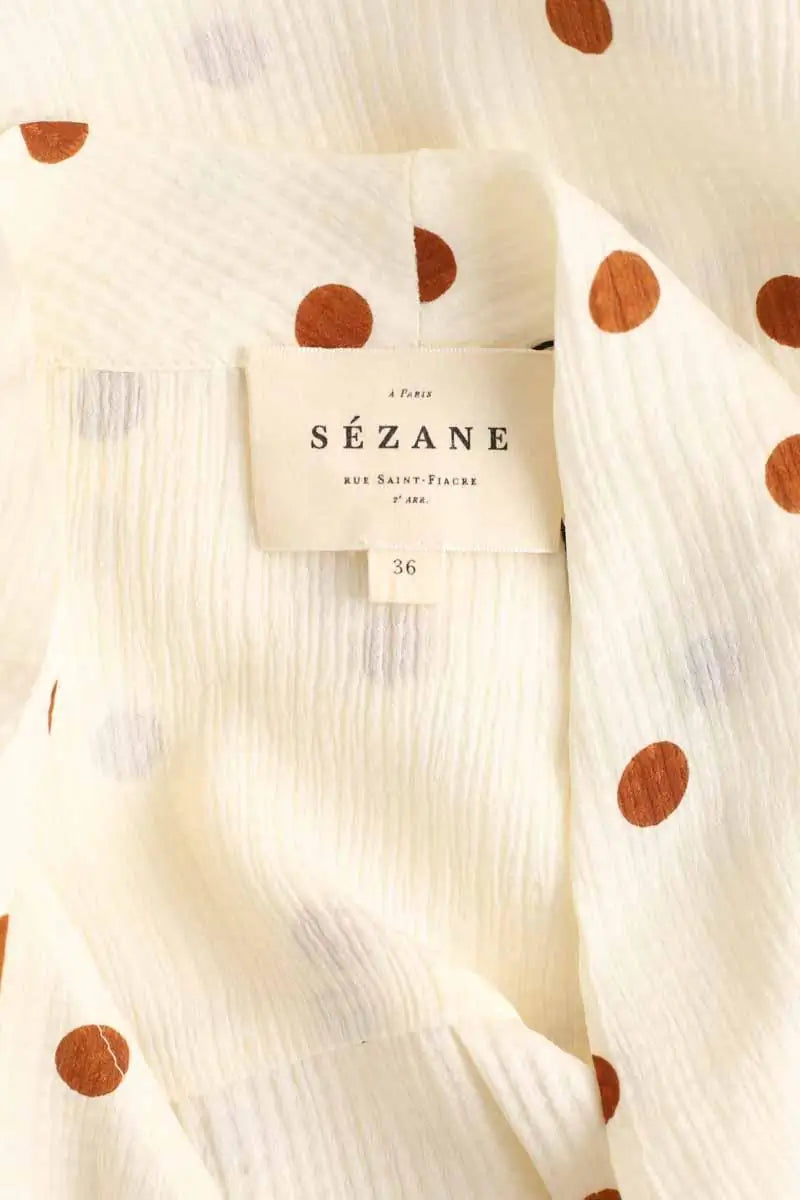 Blouse Sézane Blanc en Soie