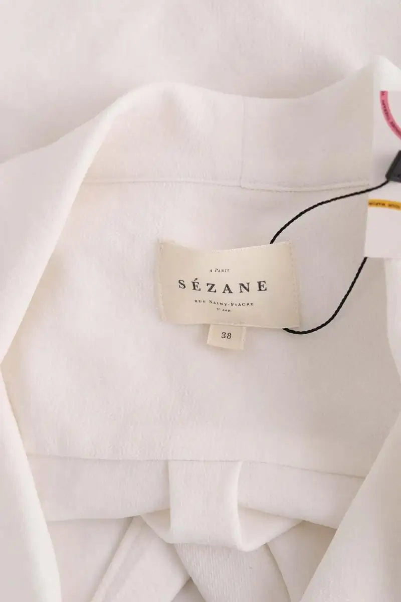 Blouse Sézane Blanc en Synthétique