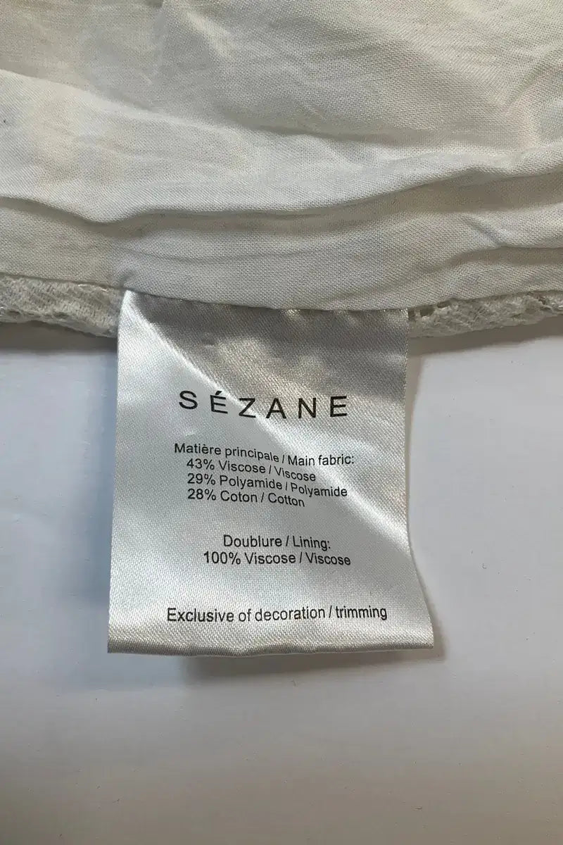 Blouse Sézane Blanc en Viscose