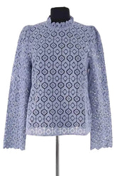 Blouse Sézane Bleu en Coton, taille L - Seconde Main