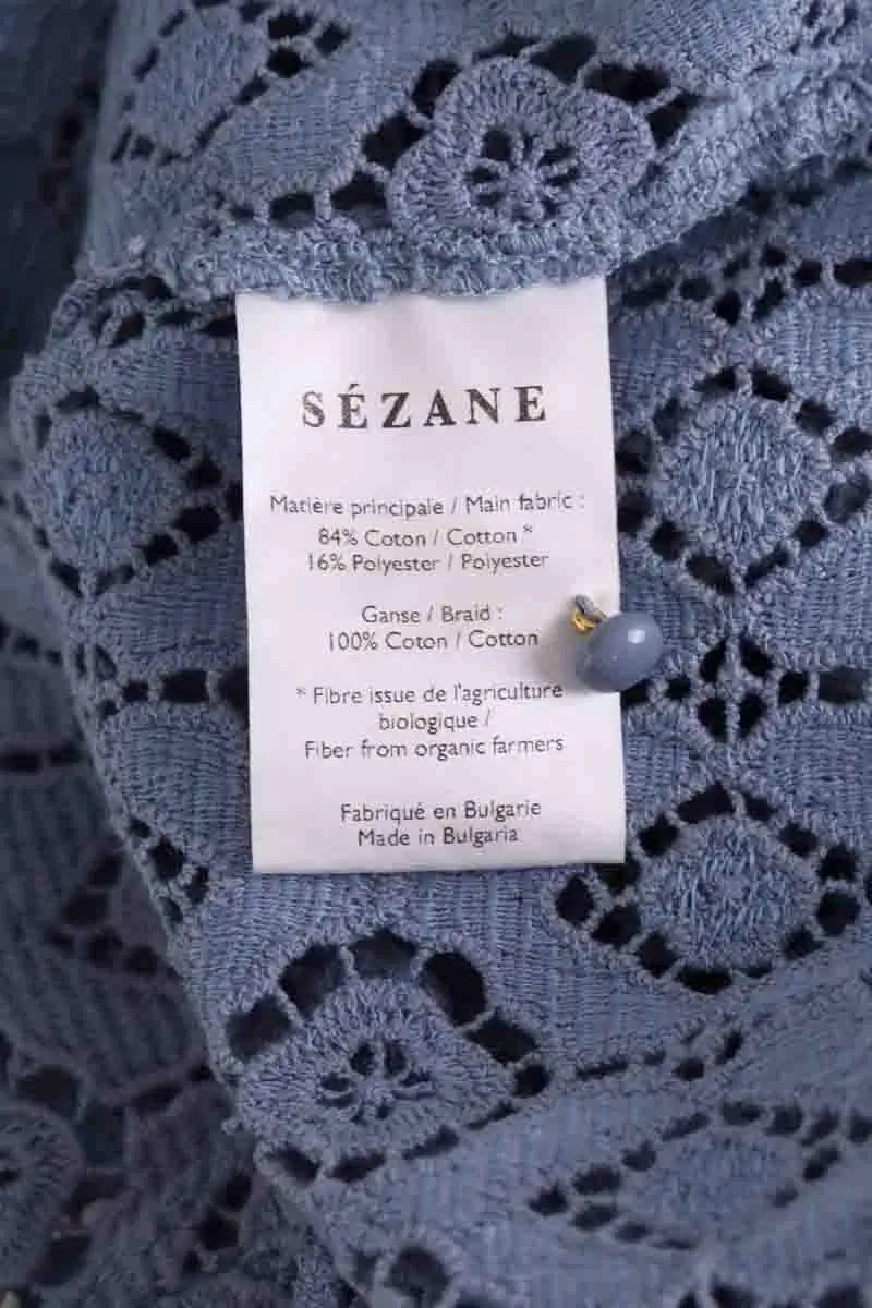 Blouse Sézane Bleu en Coton