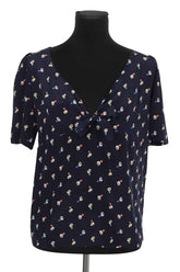 Blouse Sézane Bleu en Soie, taille M - Seconde Main