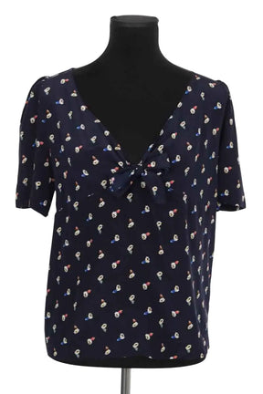 Blouse Sézane Bleu en Soie, taille M - Seconde Main