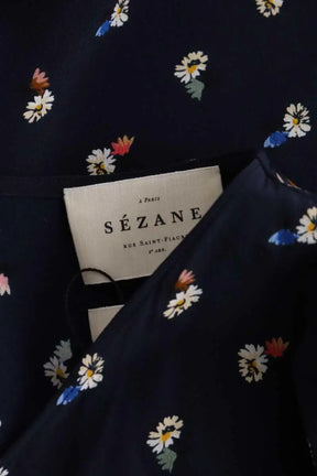 Blouse Sézane Bleu en Soie