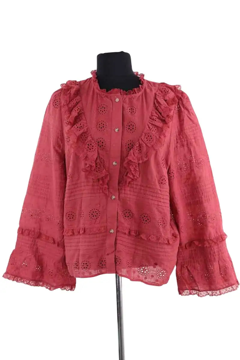 Blouse Sézane Bordeaux en Coton, taille XL - Seconde Main