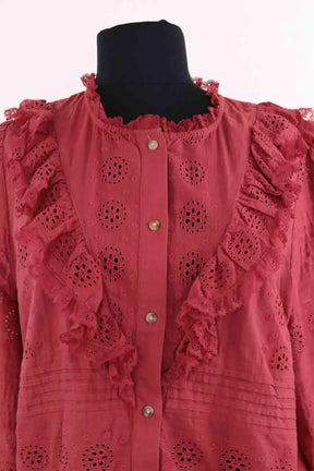 Blouse Sézane Bordeaux en Coton