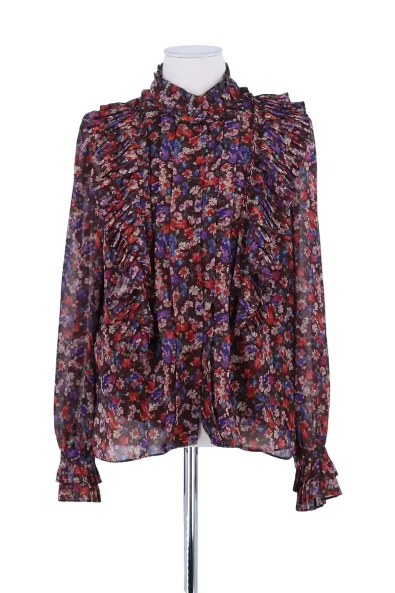 Blouse Sézane Bordeaux en Synthétique, taille M - Seconde Main