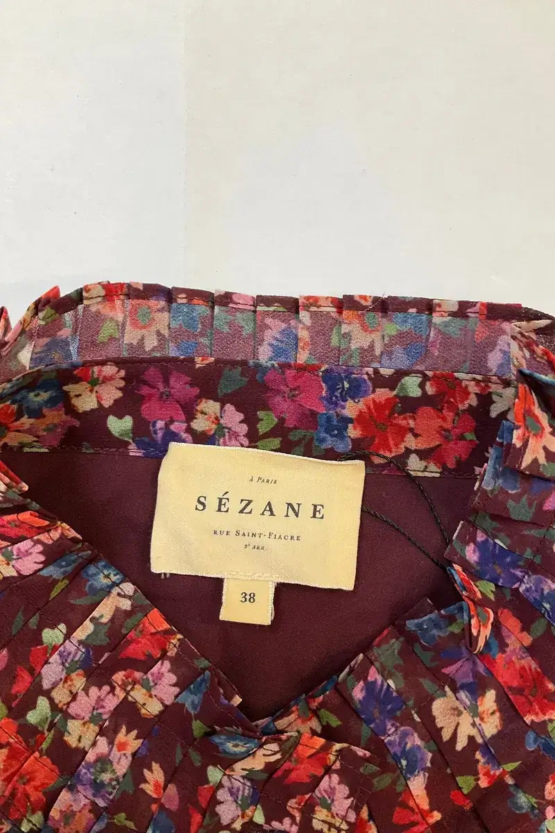 Blouse Sézane Bordeaux en Synthétique