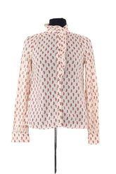 Blouse Sézane Ecru en Coton, taille XXS - Seconde Main