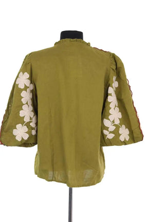 Blouse Sézane Kaki en Coton