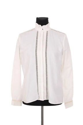 Blouse Sézane Marguerite Blanc en Coton, taille S - Seconde Main
