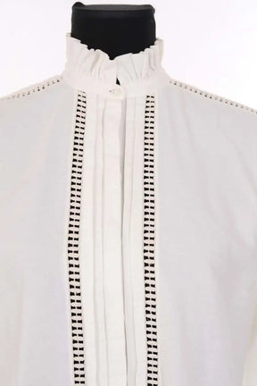 Blouse Sézane Marguerite Blanc en Coton