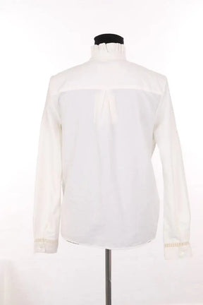 Blouse Sézane Marguerite Blanc en Coton