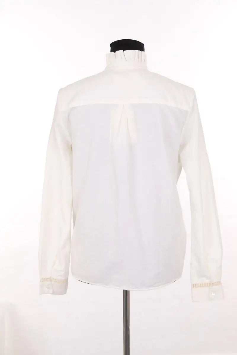 Blouse Sézane Marguerite Blanc en Coton