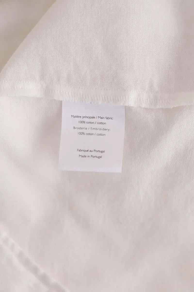 Blouse Sézane Marguerite Blanc en Coton