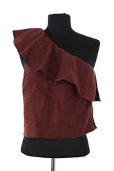 Blouse Sézane Marron en Lin, taille S - Seconde Main