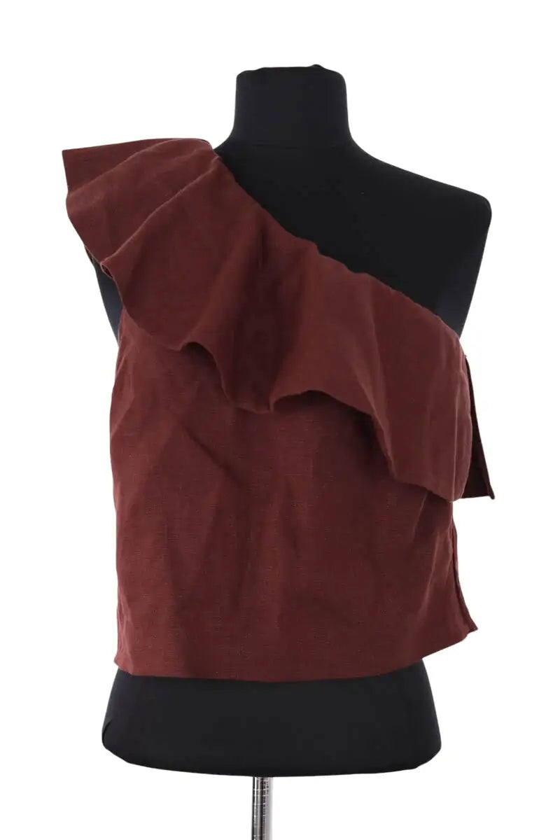 Blouse Sézane Marron en Lin, taille S - Seconde Main