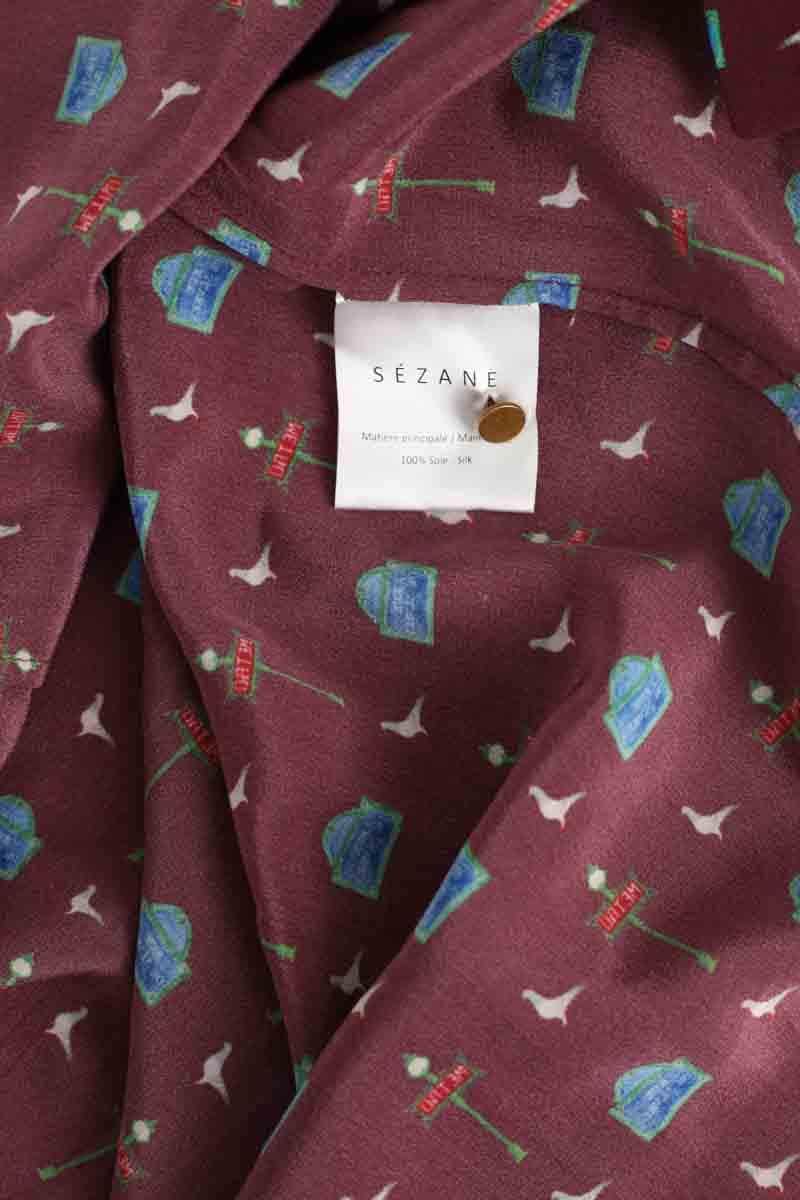 Blouse Sézane Marron en Soie