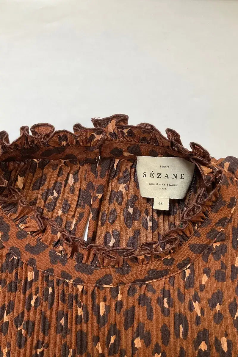 Blouse Sézane Marron en Synthétique