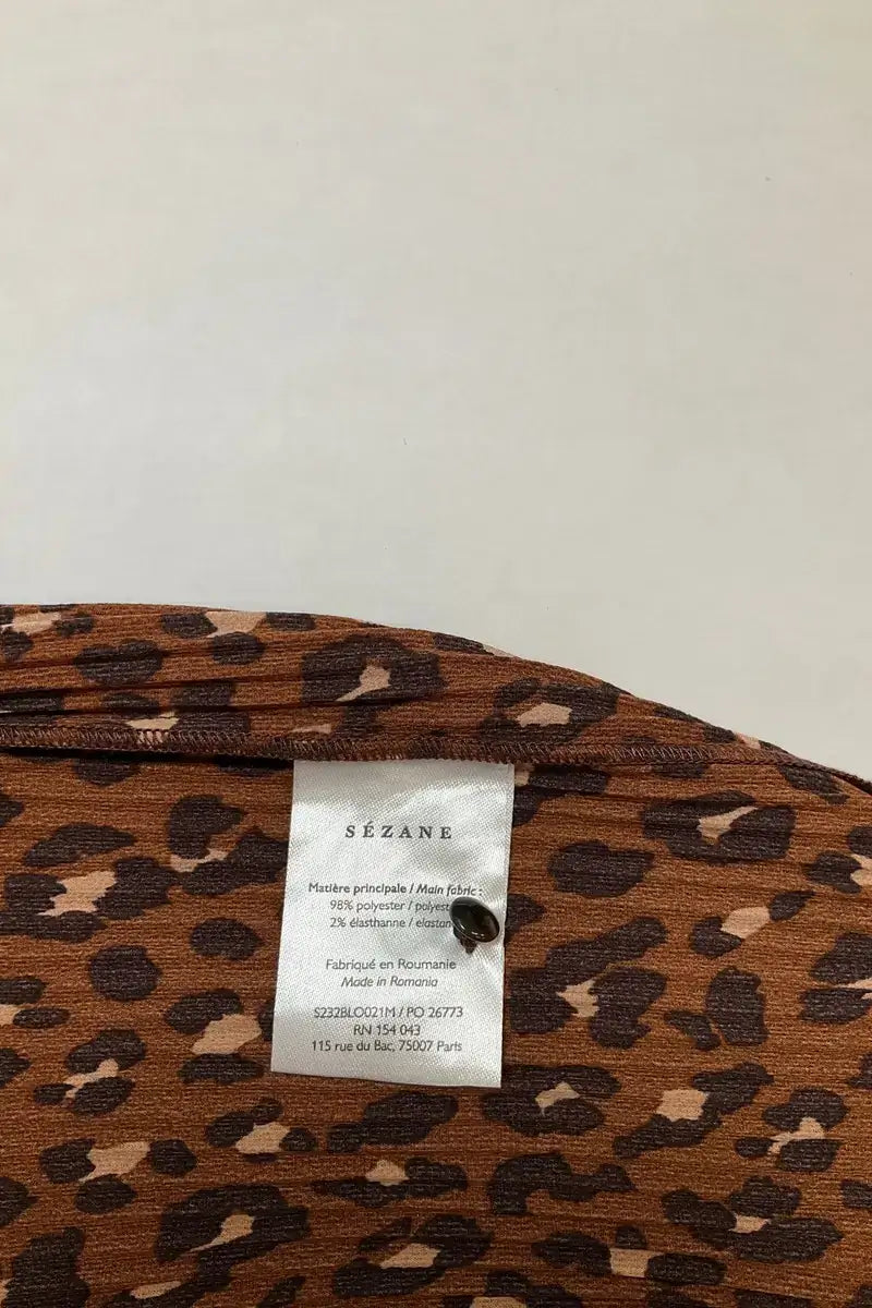 Blouse Sézane Marron en Synthétique
