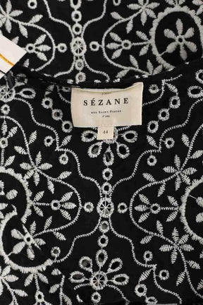 Blouse Sézane Noir en Coton