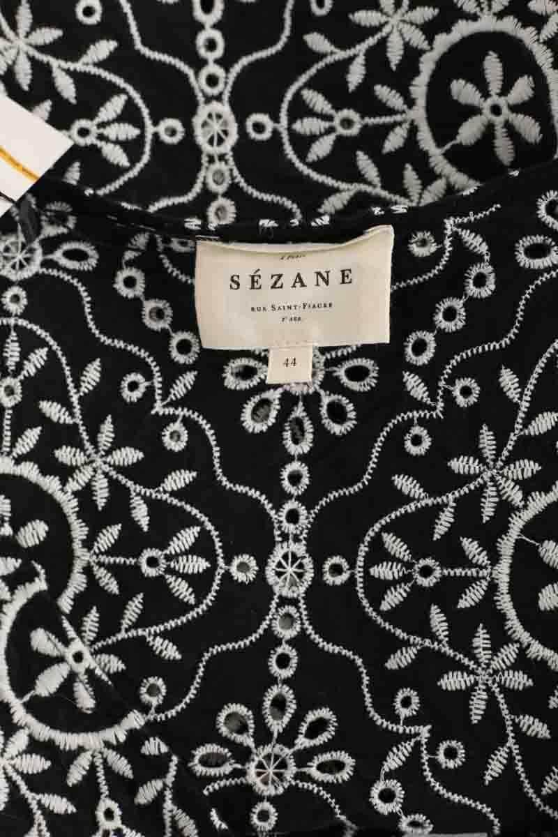 Blouse Sézane Noir en Coton