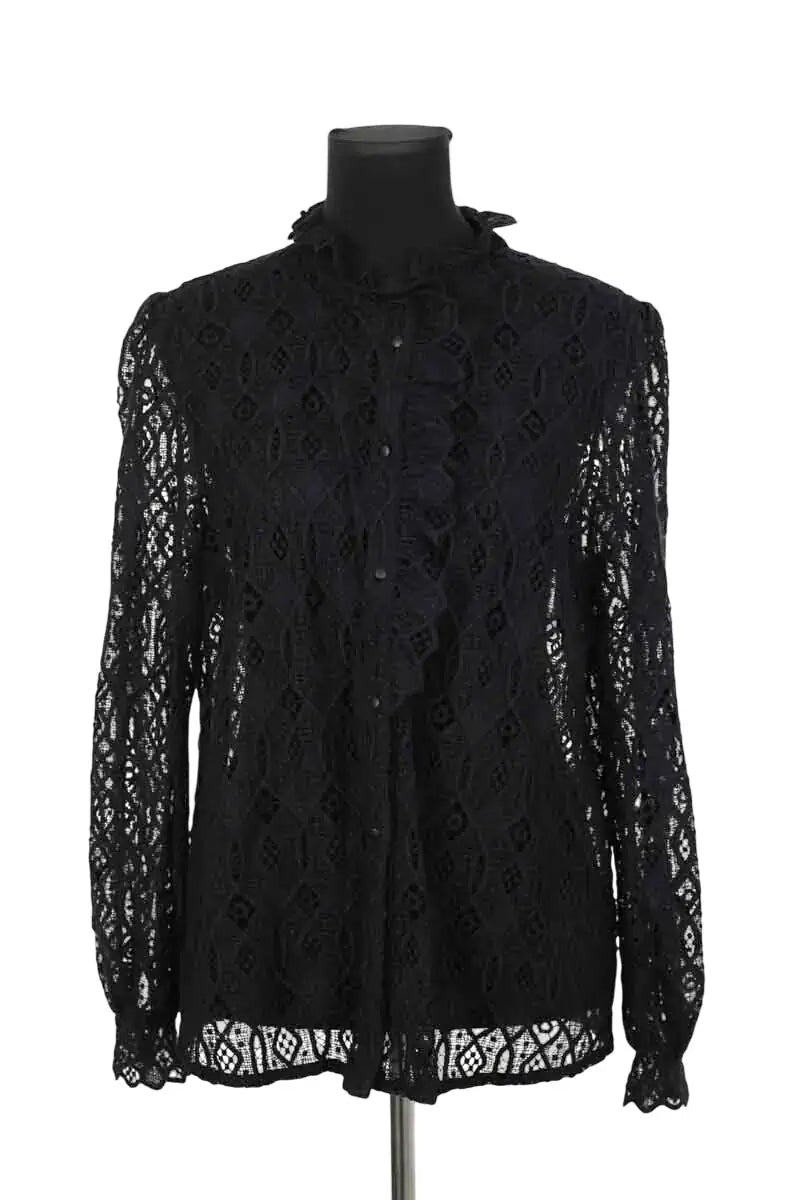 Blouse Sézane Noir en Coton, taille XXL - Seconde Main