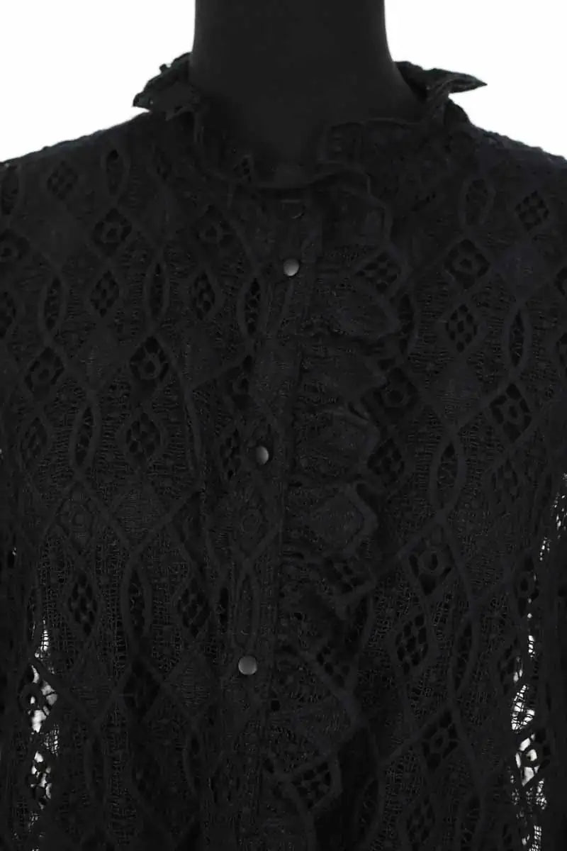 Blouse Sézane Noir en Coton