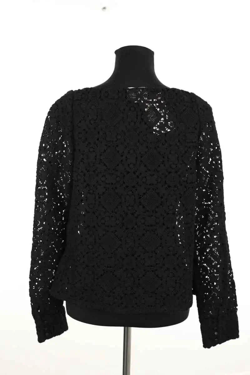 Blouse Sézane Noir en Coton
