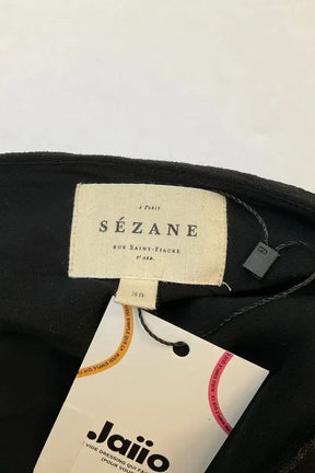 Blouse Sézane Noir en Synthétique