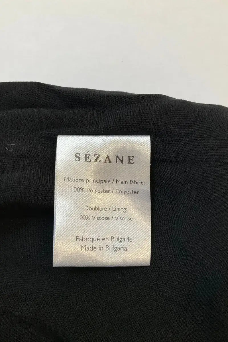 Blouse Sézane Noir en Synthétique