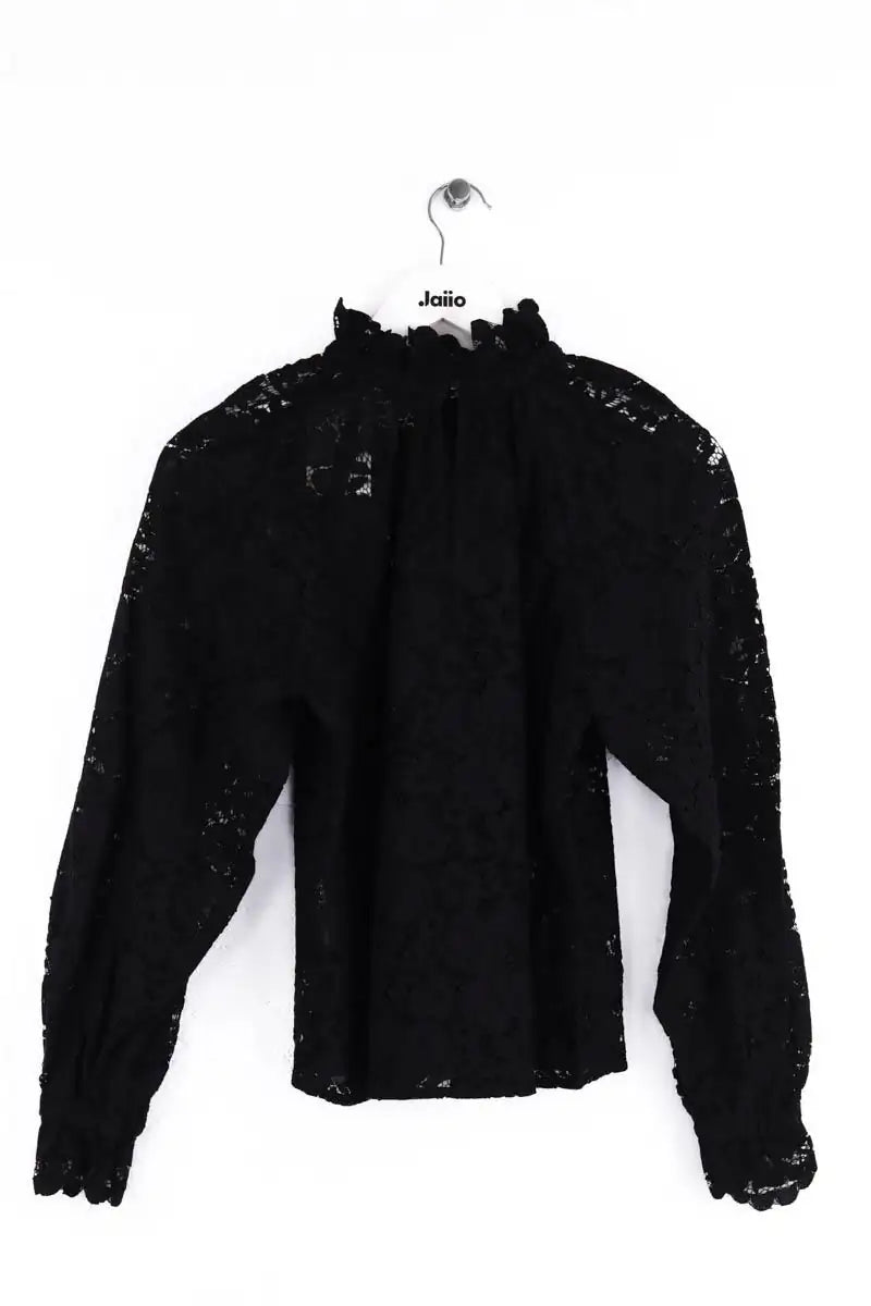 Blouse Sézane Noir en Synthétique