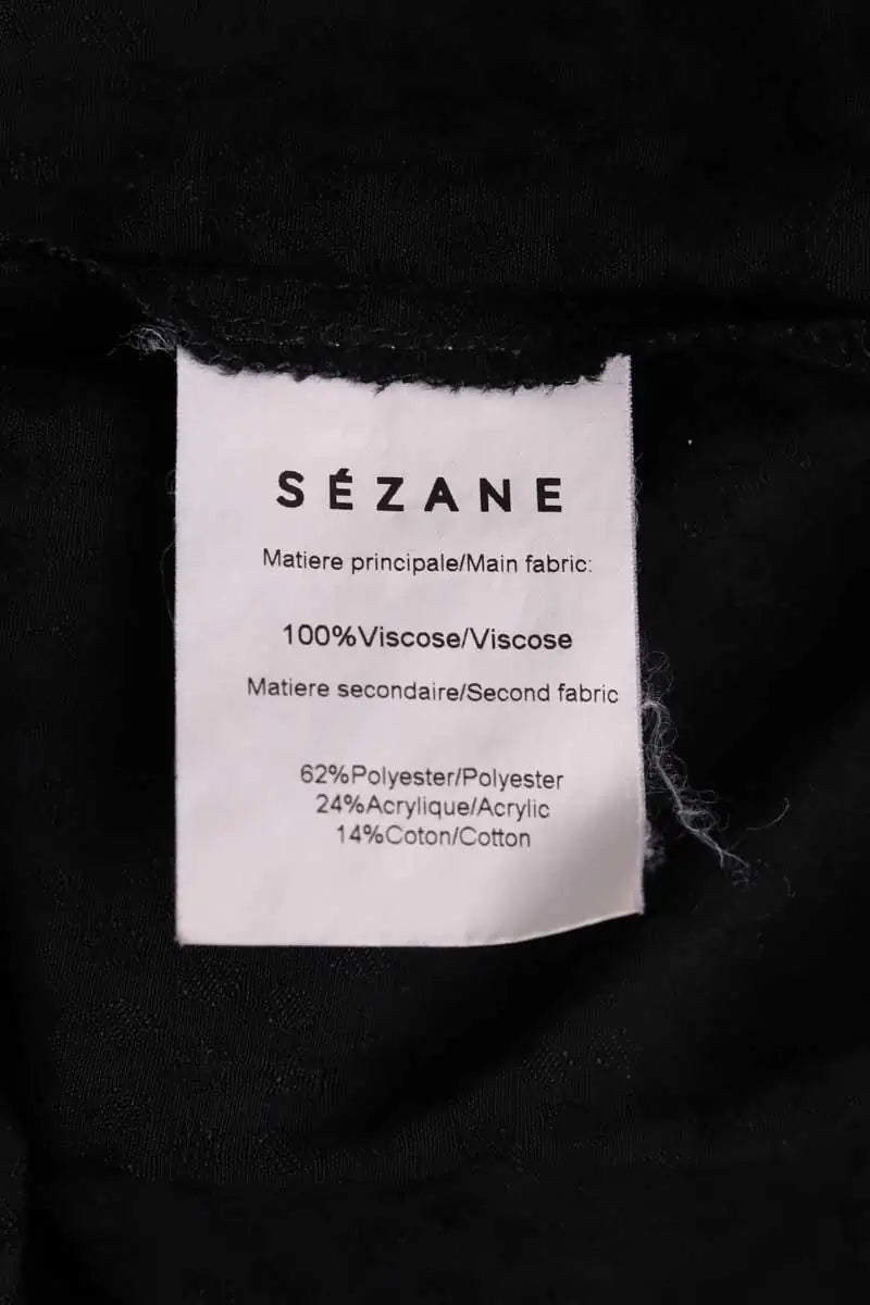Blouse Sézane Noir en Viscose