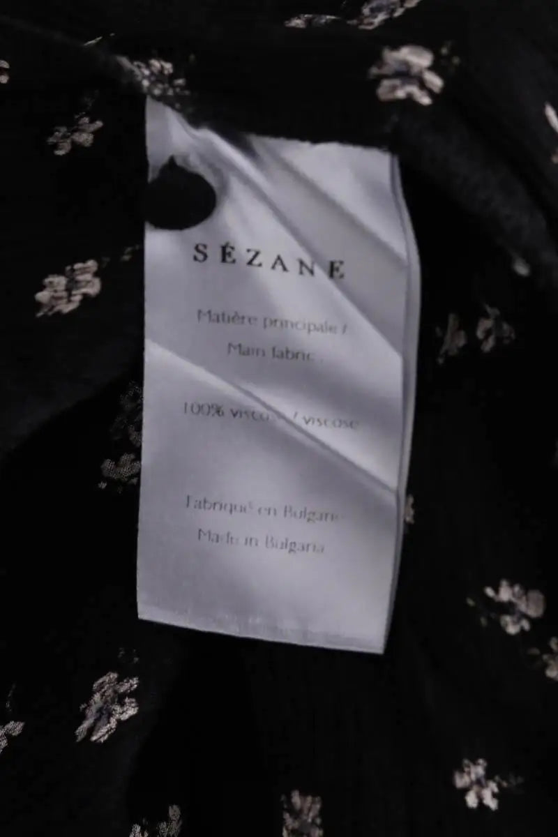 Blouse Sézane Noir en Viscose