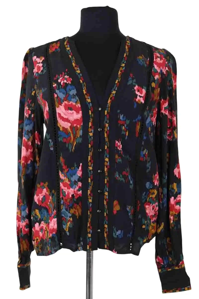 Blouse Sézane Noir en Viscose, taille XS - Seconde Main