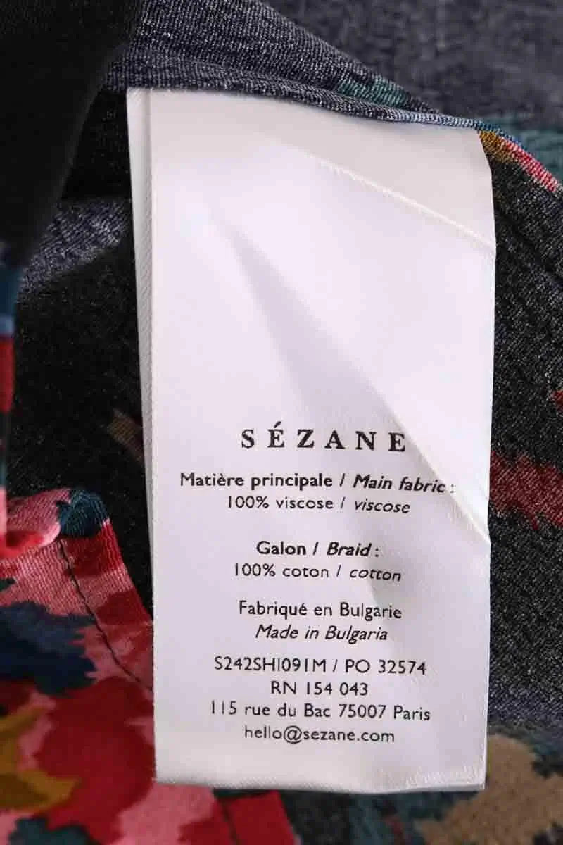 Blouse Sézane Noir en Viscose