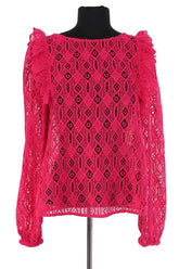 Blouse Sézane Rose en Coton, taille M - Seconde Main
