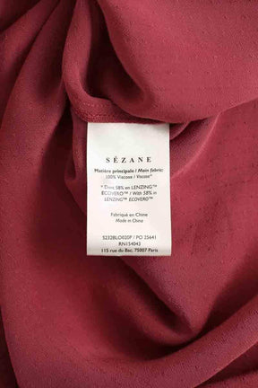 Blouse Sézane Rose en Viscose