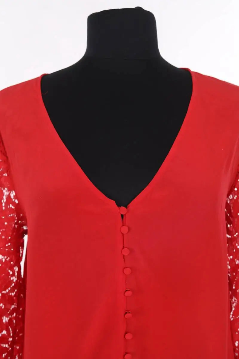 Blouse Sézane Rouge en Soie