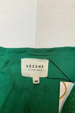 Blouse Sézane Vert en Soie