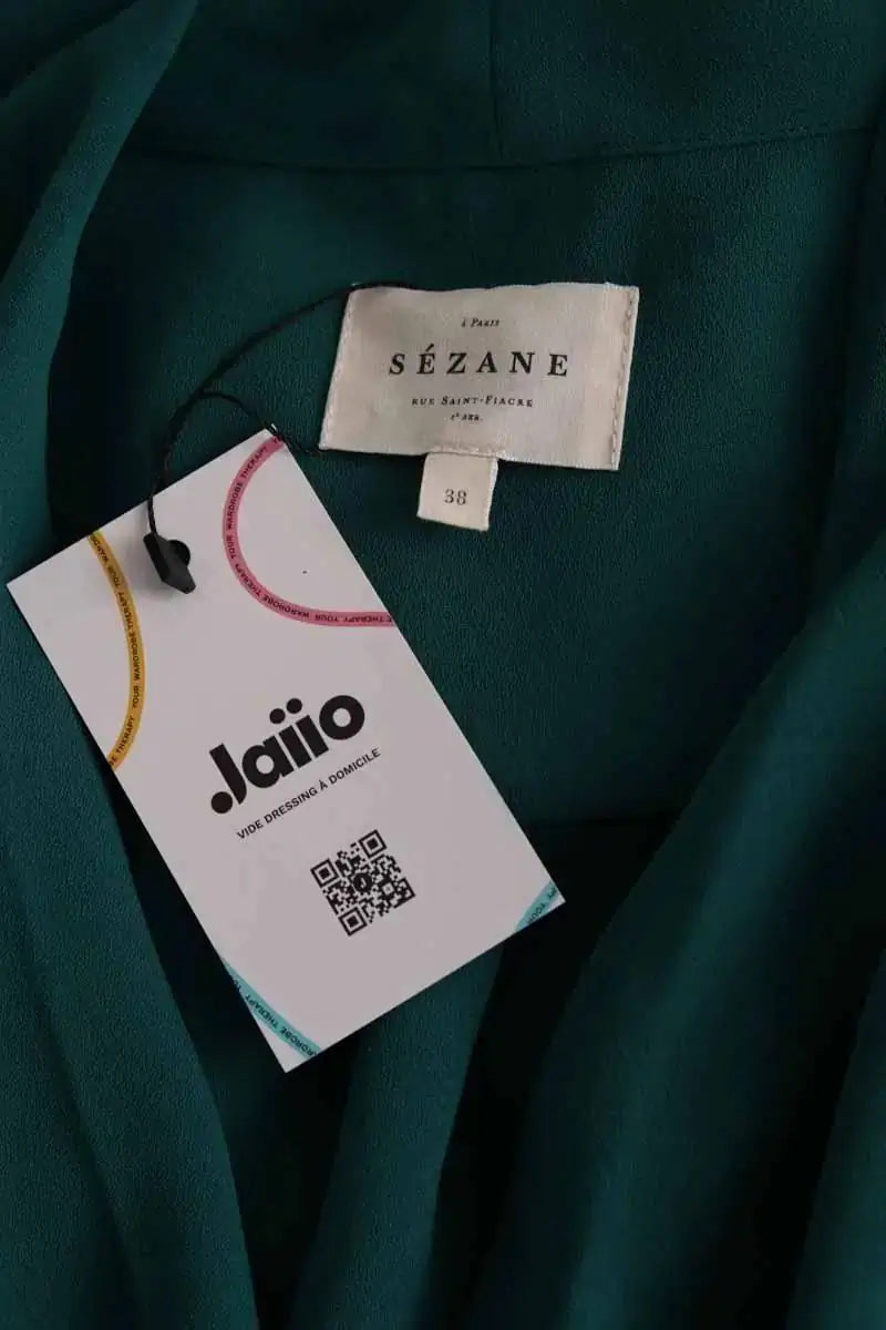 Blouse Sézane Vert en Synthétique