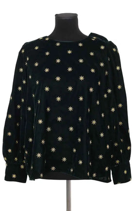 Blouse Sézane Vert en Velours, taille L - Seconde Main