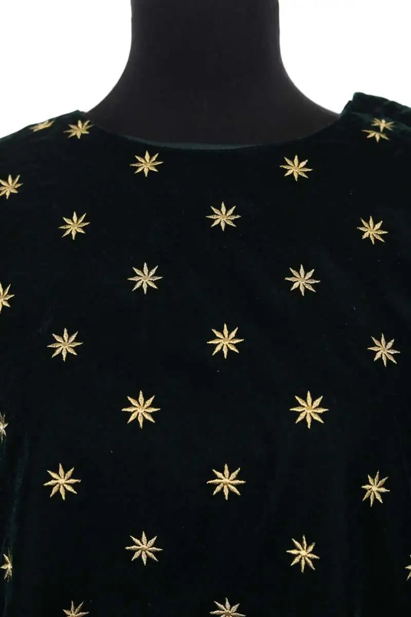 Blouse Sézane Vert en Velours