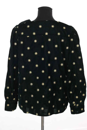 Blouse Sézane Vert en Velours
