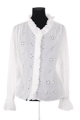 Blouse Soeur Blanc en Coton, taille XL - Seconde Main