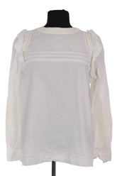 Blouse Soeur Ines Blanc en Coton, taille L - Seconde Main